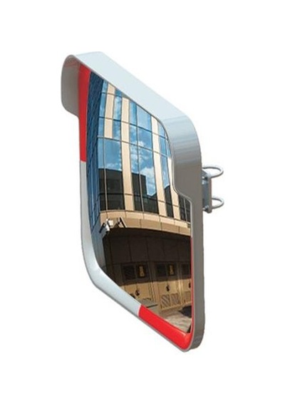 Dışbükey Otopark Aynası Güvenlik Aynası Bombeli Trafik Aynası 60x80 Cm Kare Beyaz