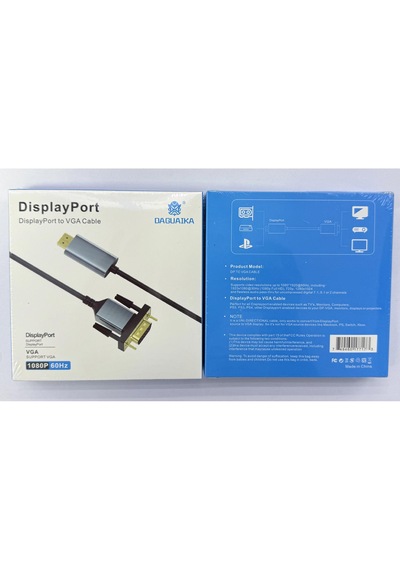 Cr38 Display Port'dan Vga'ya 1080p 60hz Kablo Ses Ve Görüntü Aktarıcı Ps 3,4,5 2 Metre 2 M