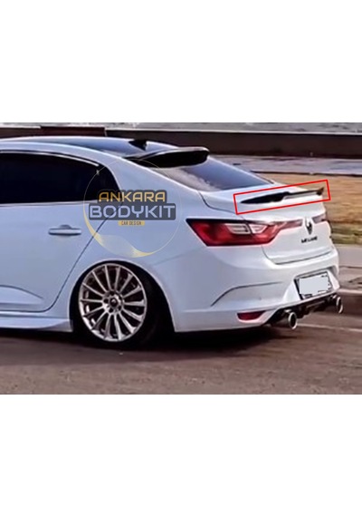 Megane 4 Yarasa Bagaj Spoiler - Parlak Siyah - Fiberglass
