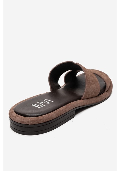 Luvishoes Brıo Vizon Süet Hakiki Deri Kadın Terlik