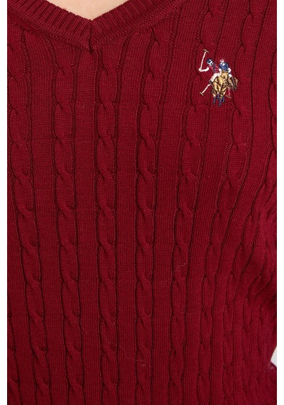 U.S. Polo Assn. Kadın Bordo Basic Kazak 50327575-vr014