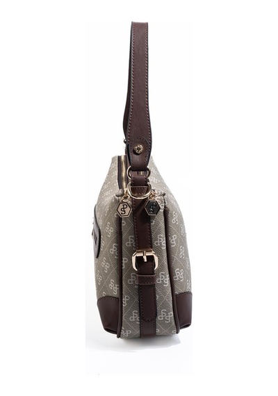 Silver Polo Sp1269 Kadın Omuz Çantası Monogram Y.yeşil-kahve