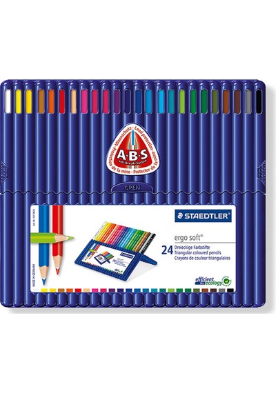 Staedtler Ergosoft Üçgen Kuru Boya Kalemi 24'lü Set 157 Sb24
