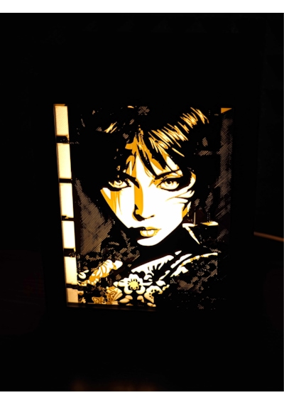 Serie Lumina Shoji Masa Ve Gece Lambası - Modern Portre Klasik Zen Kafes Japon Feneri Sıcak Led Ambiyans Işığı Siyah