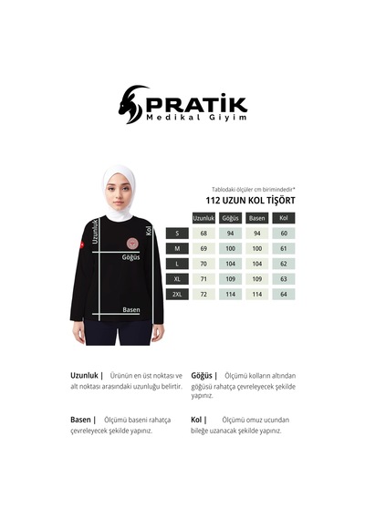 Beyaz 112 Acil Sağlık Bisiklet Yaka Uzun Kollu Tişört Unisex