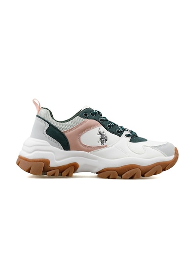 U.S. Polo Assn. Uspa Tracky Wmn Beyaz-yeşil Spor Ayakkabı Beyaz - Yeşil