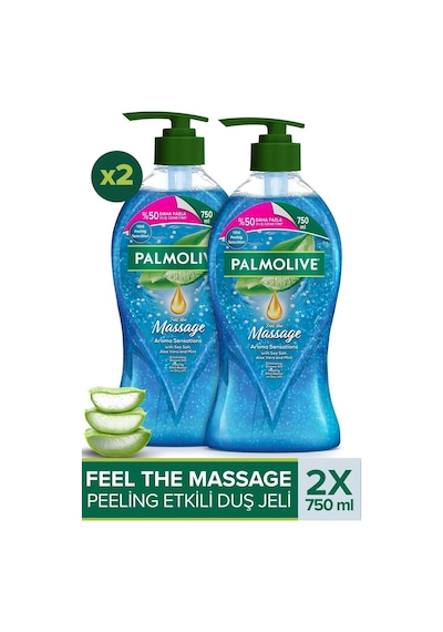 Palmolive Aroma Sensations Feel The Massage 750 Ml X 2 Adet Duş Jeli Ferahlatıcı Koku Diğer