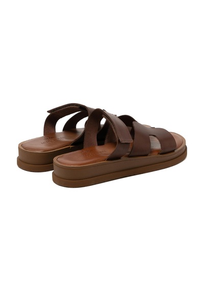 148 Brown Terlik Kadın 26224 Myconian 2025 Greek Sandal Kahverengi