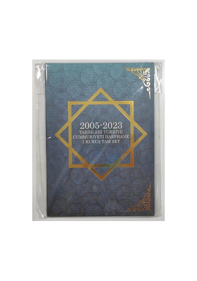 2005/2023 Yılları Tam Set Tedavül 1 Kuruş 19 Adet Çil Özel Albümünde