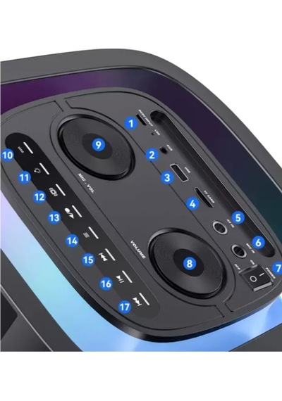 Yesido Ysw29 Bluetooth Rgb Işıklı Kablosuz Taşınabilir Hoparlör 40w Mikrofonlu 4400mah 7 Ren