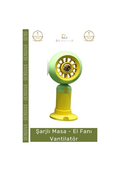 Vantilatör Portatif Taşınabilir Usb Sessiz 2 Kademeli Mini Model 3 Şarjlı Masa El Fanı Vantilatör
