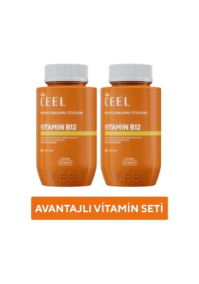 Vita Ceel Vitamin B12 Plus Takviye Edici Gıda 2 x 60 Tablet