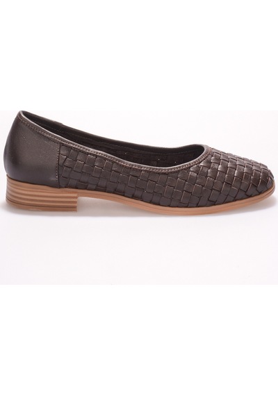 Analin Shoes Kadın Hakiki Deri Örgü Detaylı Babet Kahve Analin Shoes Kadın Hakiki Deri Örgü Detaylı Babet Kahve