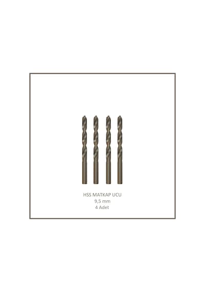 Hss Matkap Ucu 9,5 Mm, Metal, Ahşap, Plastik İçin 4 Adet