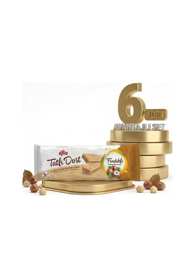 Afia Tatlı Dost Fındıklı Kakao Kremalı Gofret 6x140 Gr