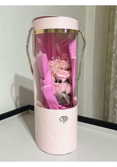 Mini Pembe Gül Buketi Zarif & Romantik Hediye Pembe