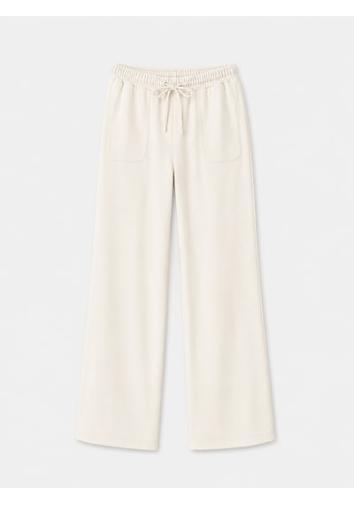 Xint Ekru Pamuk Dokulu Oversize Sweat Pantolon 470456