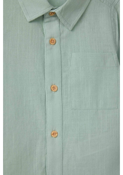 Defacto Erkek Bebek Flamlı Poplin Gömlek G7092a526spgn1123 Yeşil-gn1123