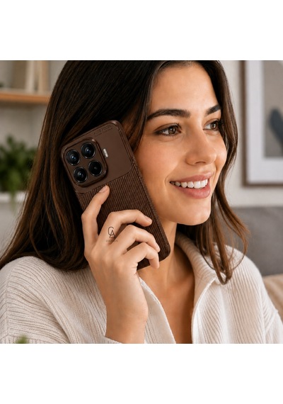 Xiaomi Mi 17t Pro Uyumlu Kılıf Karbon Tasarım Kamera Korumalı Silikon Telefon Kılıfı Kapak Kahverengi