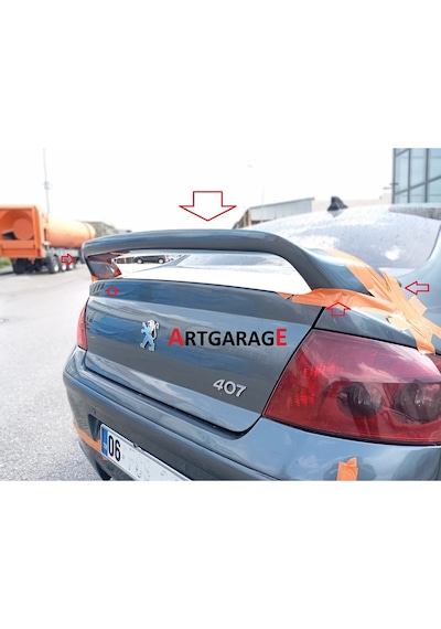 Pejo 407 Boyasız Gtx Modeli Yeni Bagaj Spoileri-fiberglass