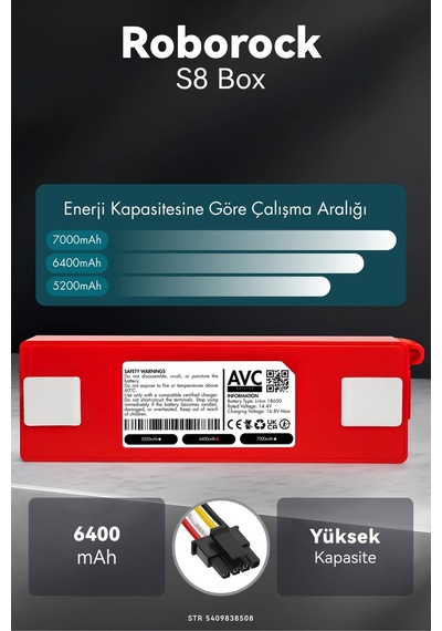Roborock S8 6400mah Box Robot Süpürge Bataryası G.g