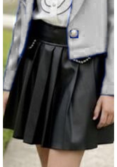 Riccotarz Kız Çocuk Elmas Taşlı Volanlı Gömlek Beyaz Blazer Ceket Taş Detaylı Deri Etekli Takım Beyaz Riccotarz Kız Çocuk Elmas Taşlı Volanlı Gömlek Beyaz Blazer Ceket Taş Detaylı Deri Etekli Takım Beyaz