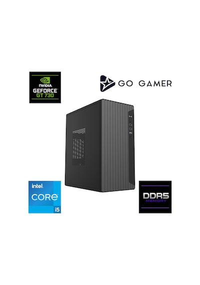 Go Gamer E250DF İ5-14400F 16 GB 512 GB SSD GT730 4 GB 24" Free Dos Oem Paket Masaüstü Oyuncu Bilgisayarı