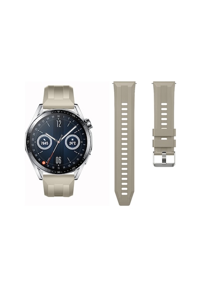 Sneezy Huawei Watch Gt3 46mm Gt2 46mm İle Uyumlu Spor Silikon Metal Tokalı Soft Saat Kordonu