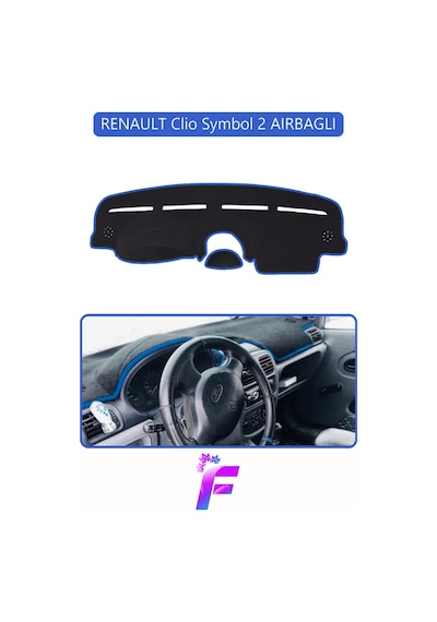 Renault Symbol 2 Uyumlu Torpido Örtüsü Yansıma Önleyici Tam Koruma Kolay Ve Hızlı Montaj J71 Torpido Halısı