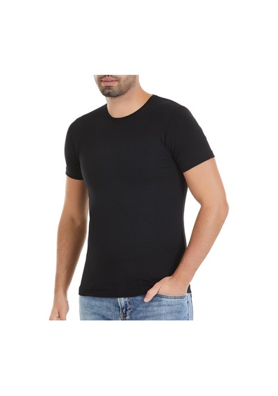 3 Adet Yıldız Erkek Modal Kısa Kollu T-shirt Fanila Siyah 336 Siyah
