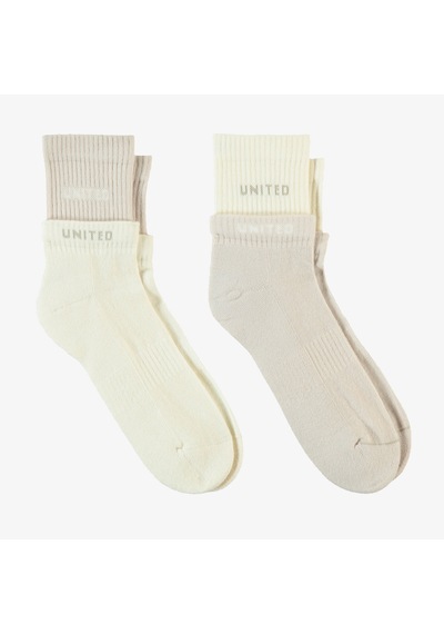 Unıted4 Street Unisex Krem 2'li Çorap 526398