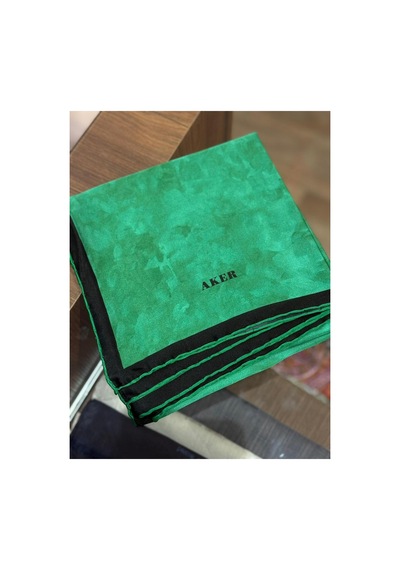 Aker Bulut Desen Saf İpek Sura Eşarp Benetton/siyah - 357 Benetton/siyah - 357