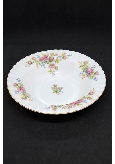 Moss Rose Bone China İngiliz Porselen Yemek Tabağı 20 Cm Pembe