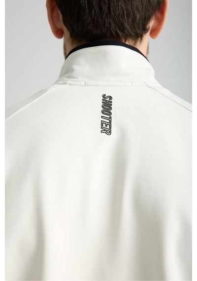 Shooter Sportswear Shooter Erkek Luxe Eşofman Takımı Rahat Kalıp Manşetli Minimal Logo Ekru