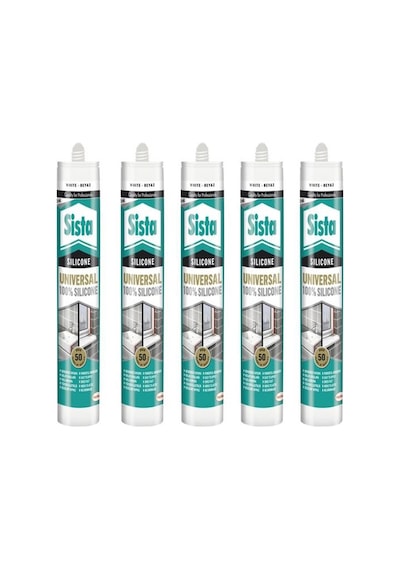 Sista Üniversal Silikon Beyaz 280ml 5 Adet