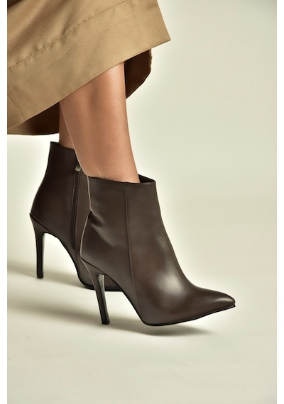 Fox Shoes N372524409 Kahverengi İnce Topuklu Kadın Bot