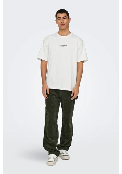 Only & Sons Erkek T Shirt 22030925 Krem