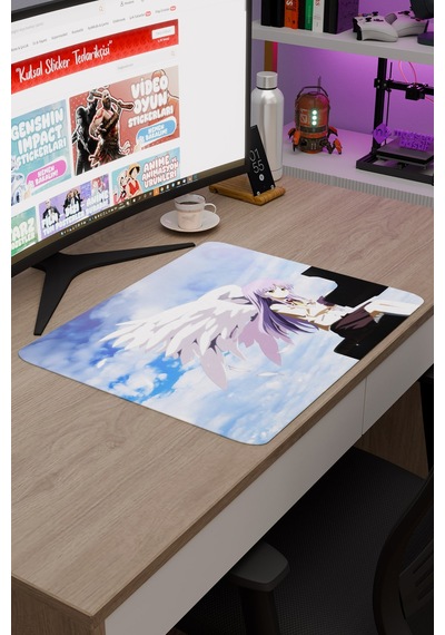 Angel Beat S Anime V1 - 48x40 Xl Gaming Kauçuk Kaymaz Taban Mouse Pad Fare Altlığı
