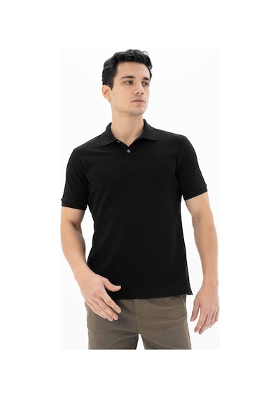 AR-MA Arma Erkek %100 Pamuk Basic Polo Yaka Regular Fit T-shirt Y25374351201 Siyah