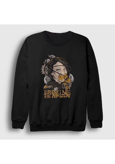 Presmono Unisex Leaf Bring Me The Horizon Sweatshirt Siyah