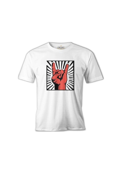 Rock - İkon Beyaz Erkek Tshirt