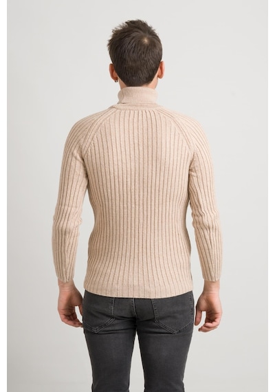Slim Fit Çizgili Tam Balıkçı Pamuklu Kalın Triko Erkek Kazak 001 Slim Fit Çizgili Tam Balıkçı Pamuklu Kalın Triko Erkek Kazak 001