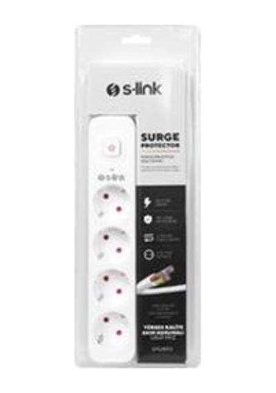 S-link Spg401s 1.5m 1.5mm 100 Yüzde Bakır 750 Joule 4 Lü Anahtarlı Akım Korumalı Priz S-link Spg401s 1.5m 1.5mm 100 Yüzde Bakır 750 Joule 4 Lü Anahtarlı Akım Korumalı Priz