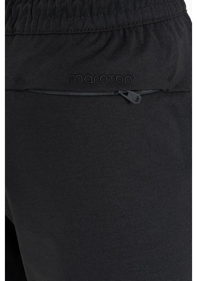 Maraton Sportswear Regular Erkek Ribana Paça Basic Siyah Eşofman Altı 21847-siyah Siyah