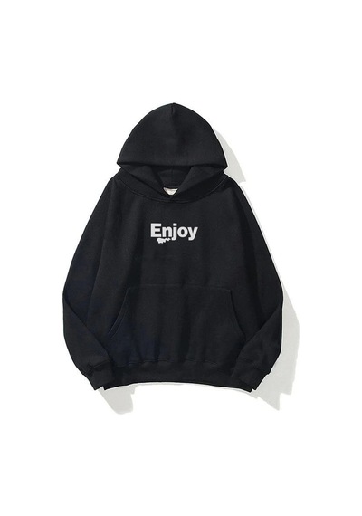 Startmore Unisex Enjoy Sweatshirt Hoodie Siyah Siyah