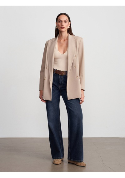 Dilvin 60799 Blazer Ceket-bej