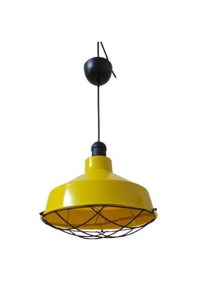 Dylight Retro Metal Sarı Kafesli Dekoratif Tekli Kafe Mutfak Aydınlatma Avize Çap:30 Cm-dy1179 Beyaz