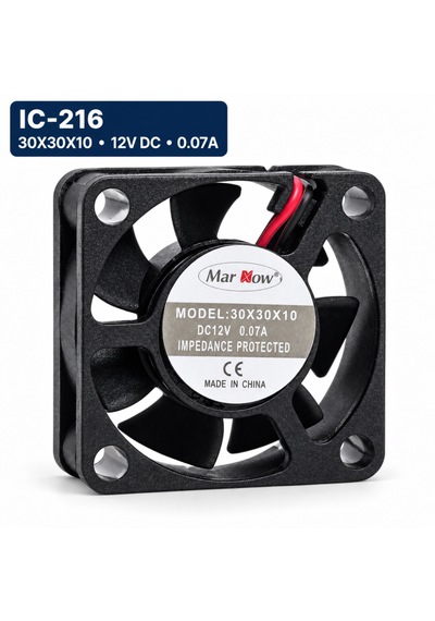 Marxlow Ic-216 30x30x10mm 12v Dc 0.07a Fan Soğutucu Mini Dc Fan