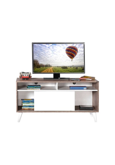Retro Slide Tv Sehpası Latte-Diamond Beyaz