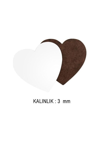 Hdf Kalp Bardak Altlığı 3 Mm - Tek Taraflı Diğer